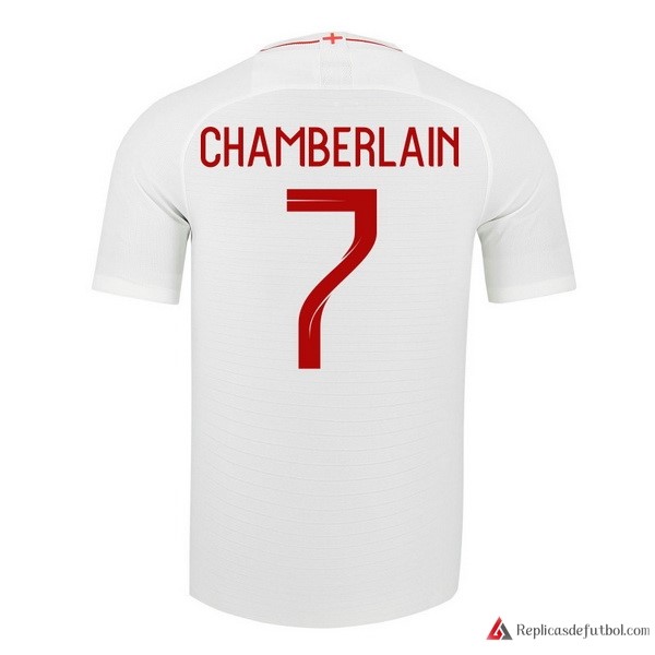 Camiseta Seleccion Inglaterra Primera equipación Chamberlain 2018 Blanco